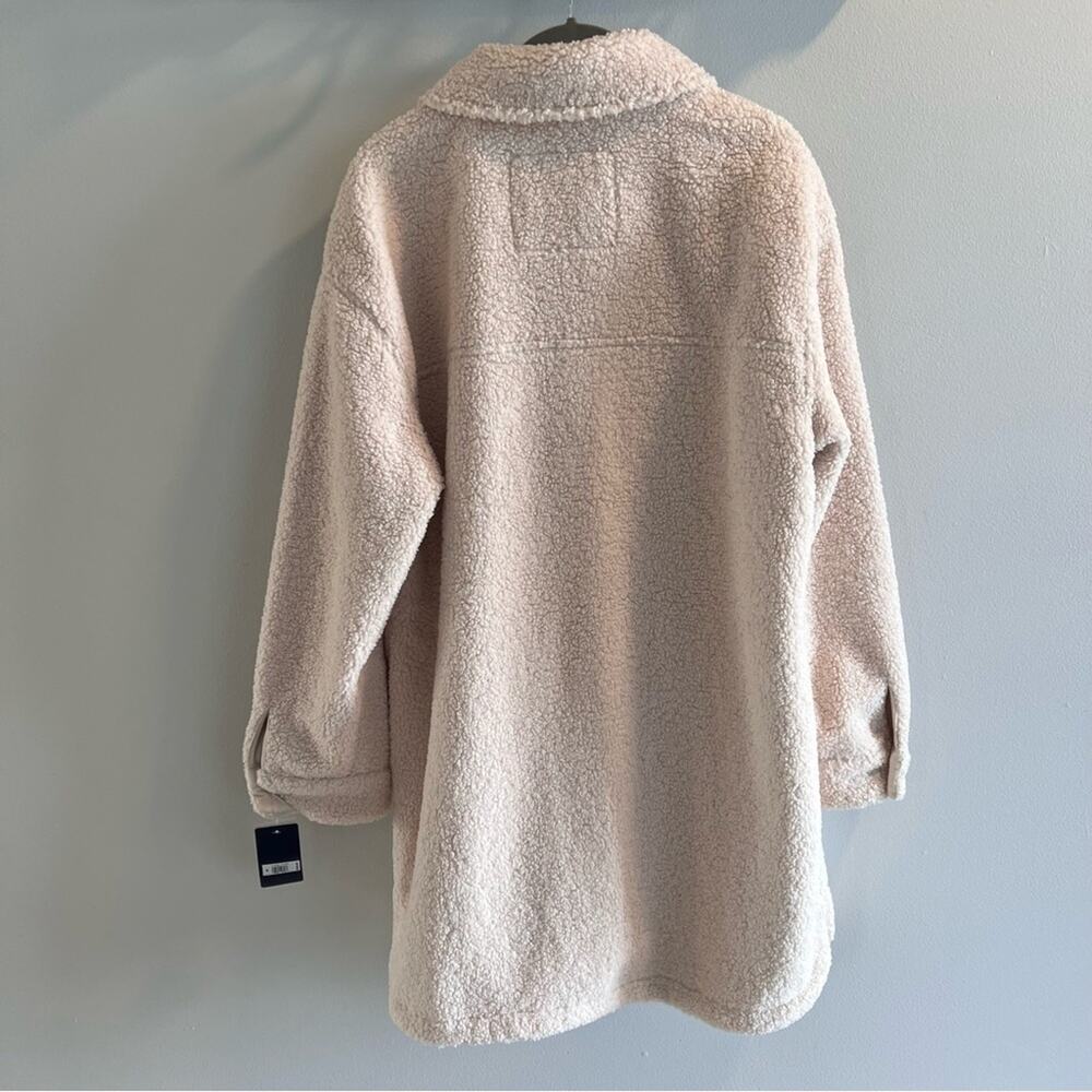 NWT Lucky Brand Faux Shearling Shirt Jacket Size M - Picture 6 of 10